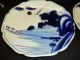 P130721 Pair Meiji Period Japanese Imari Shell Edge Blue Porcelain Chargers 9.  5 Plates photo 1