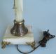 Antique 19thc Victorian Onyx Brass & Bronze Lamp Base For Oil Lamp 13 