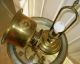 Antique Faries Brass Louisville / Nashville Railroad Lamp / 1920s Deco Style Lamps photo 7