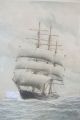 Huge Antique Tall Ship Portrait Print Of 1881 Estrella De Chile Stunning Yqz Other photo 3