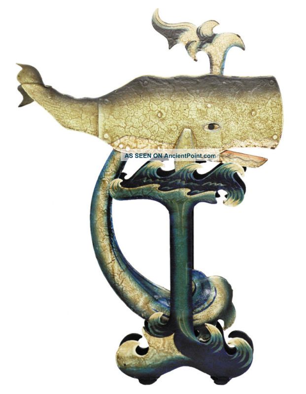 Nautical Sperm Whale Sky Hook Tin Balance Folk Art Toy Authentic Models New Folk Art photo