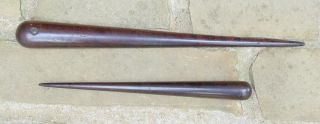 Pair Of Mid - 19th Century/ Civil War Period Mahogany Fids photo