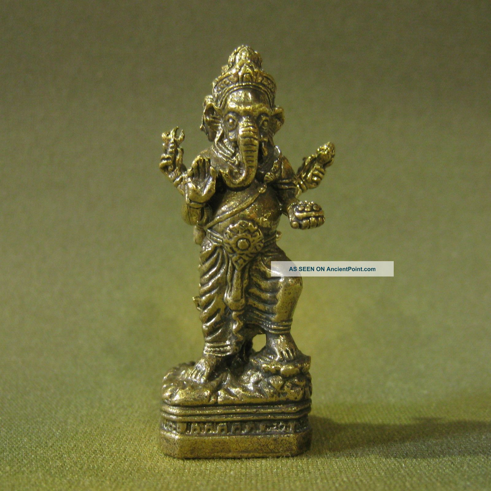 Elephant God Ganesha Ganesh & Trimurti Absolute Love Unique Hindu Thai Amulet Amulets photo