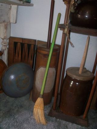 Vintage Childs Wood And Straw Broom (just Like Mom ' S) Vintage Broom photo