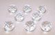 8 Vintage Sparkling Crystal Clear Faceted Glass Round Ball Shape Buttons ¾” X ⅝” Buttons photo 9