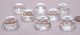 8 Vintage Sparkling Crystal Clear Faceted Glass Round Ball Shape Buttons ¾” X ⅝” Buttons photo 1