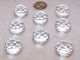 8 Vintage Sparkling Crystal Clear Faceted Glass Round Ball Shape Buttons ¾” X ⅝” Buttons photo 2