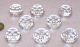 8 Vintage Sparkling Crystal Clear Faceted Glass Round Ball Shape Buttons ¾” X ⅝” Buttons photo 3