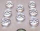 8 Vintage Sparkling Crystal Clear Faceted Glass Round Ball Shape Buttons ¾” X ⅝” Buttons photo 4