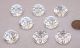 8 Vintage Sparkling Crystal Clear Faceted Glass Round Ball Shape Buttons ¾” X ⅝” Buttons photo 5