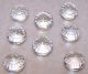 8 Vintage Sparkling Crystal Clear Faceted Glass Round Ball Shape Buttons ¾” X ⅝” Buttons photo 6