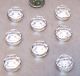 8 Vintage Sparkling Crystal Clear Faceted Glass Round Ball Shape Buttons ¾” X ⅝” Buttons photo 7