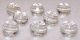 8 Vintage Sparkling Crystal Clear Faceted Glass Round Ball Shape Buttons ¾” X ⅝” Buttons photo 8