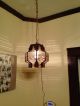 Mid Century Modern Tramp/folk Art Popsicle Stick Hanging Lamp Excellant Works Lamps photo 2