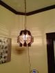 Mid Century Modern Tramp/folk Art Popsicle Stick Hanging Lamp Excellant Works Lamps photo 3