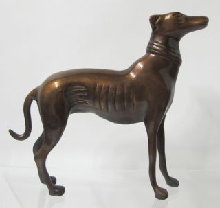 Heavy Vintage Bronze Greyhound Whippet / Snap Dog Sculpture / Figurine Nr Yqz photo