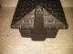 Antique Cast Aluminum Log Cabin Match Holder / Storage Box Metalware photo 4