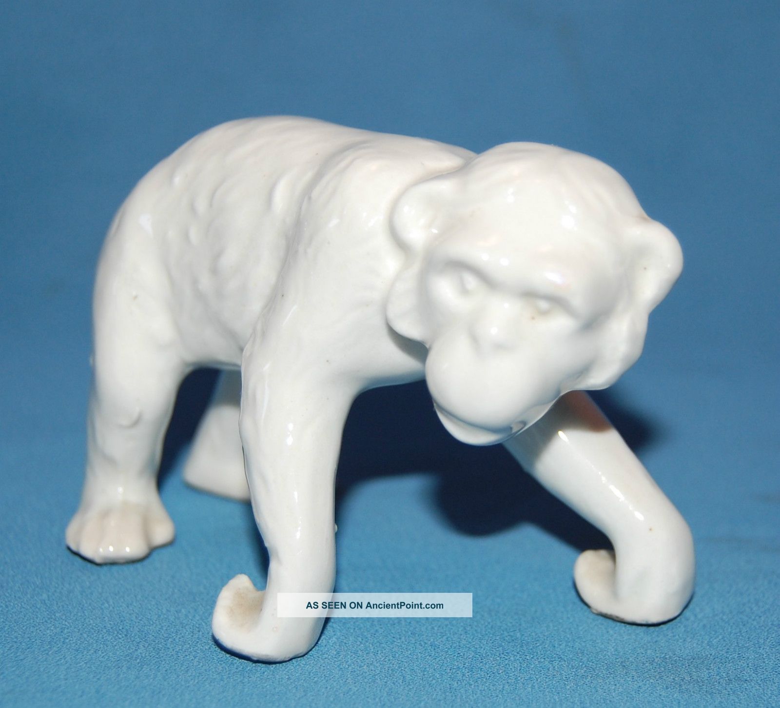 Vintage Czechoslovakia Porcelain Ceramic Pottery Chimpanzee Monkey Figurine Figurines photo