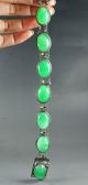 Chinese Natural Green Jade Bracelet With Jade Beads,  Bangle Other photo 1