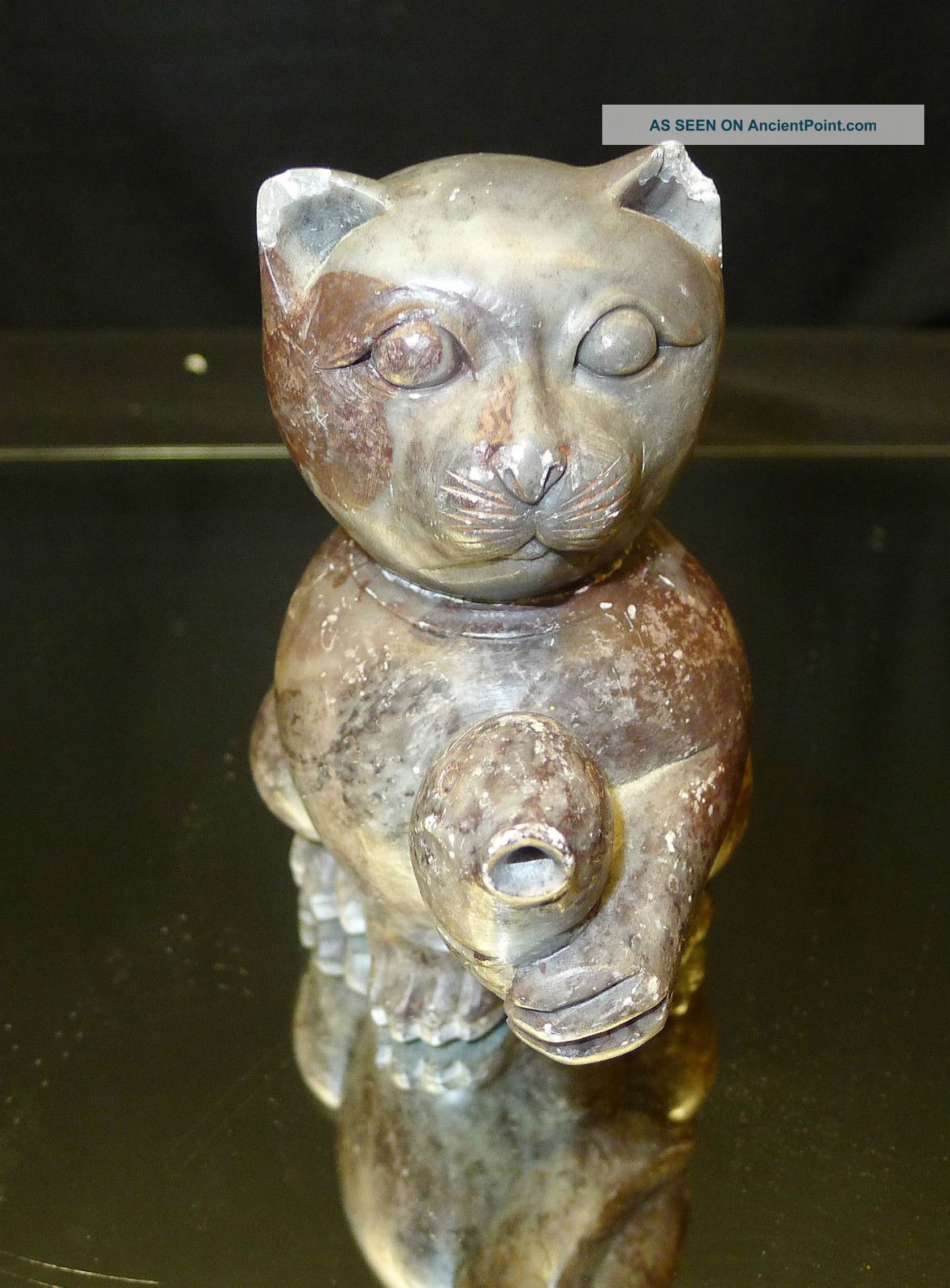 Cat Teapot - - - Soadstone - - Asian - - - - 