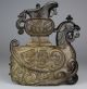 Chinese Agate Carnelian Statue Archaistic Vase Phoenix - 19th C. Kwan-yin photo 1