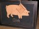 Felt Pig Stitchery Distressed Black Wood Frame By Kathy,  Lisa Johnson Collection Primitives photo 1