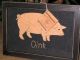 Felt Pig Stitchery Distressed Black Wood Frame By Kathy,  Lisa Johnson Collection Primitives photo 2