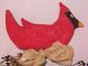 Primitive Folk Art Handcrafted Hand Painted Birds / Blue Jay & Cardinal Primitives photo 3