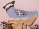 Primitive Folk Art Handcrafted Hand Painted Birds / Blue Jay & Cardinal Primitives photo 4
