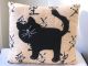 Country Style Handcrafted Asian Look Black Felt Cat Pillow By Wv Artisan Pam Ice Primitives photo 1