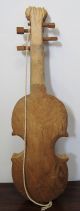 Antique Folk Art Primitive Carved Whittled Violin / Fiddle And Bow Gotta See Yqz Primitives photo 2
