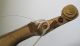 Antique Folk Art Primitive Carved Whittled Violin / Fiddle And Bow Gotta See Yqz Primitives photo 6