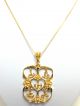 21k Solid Yellow Gold Movable Islamic Names Pendant With Sapphire Islamic photo 4