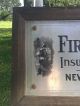 Vtg Newark,  Nj Firemen ' S Insurance Company Aluminum Engraved Not Porcelain Sign Other photo 1
