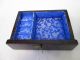 Vintage Chinese Jewelry Box Carved 4 Panel Jade & Brass Decoration Chests photo 4