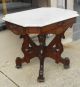Victorian Eastlake Renaissance Revival Marble Top Table W/ Carved Walnut Base 1800-1899 photo 9