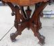 Victorian Eastlake Renaissance Revival Marble Top Table W/ Carved Walnut Base 1800-1899 photo 1