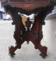 Victorian Eastlake Renaissance Revival Marble Top Table W/ Carved Walnut Base 1800-1899 photo 5