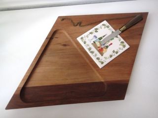 Mid Century Snack Cheese Tray Trivet Danish Modern Vintage Retro photo