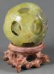 Chinese Natural Jade Hand - Carved Statue Jade Ball With A Wood Stand 2.  2 Inch Dragons photo 5
