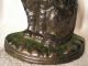 Antique National Foundry Cast Iron Cat W/bow Home Art Statue Doorstop Metalware photo 2