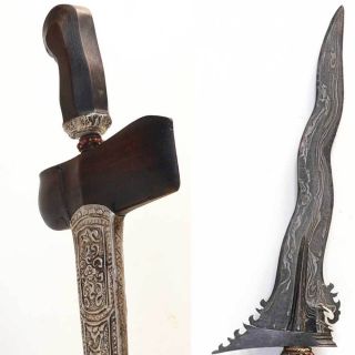 Old Small Bali Kris Keris Kriss Magic Shaman Sword Pamor Tribal Dagger Indonesia photo