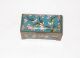 Chinese Cloisonne Blue Enamel Floral Stamp Jar Box Boxes photo 2