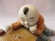 Ancient Color Ceramic Statue Chess Player And Small Animal (dog) Other photo 5