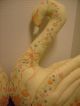 Primitive Swan Pillows,  Orange Floral Fabric Handmade Country Decor Rb - 4b Primitives photo 2