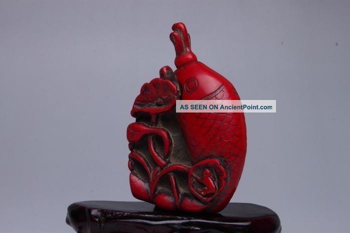 Hand - Carved Chinese Lacquer Snuff Bottle Nr/49 Snuff Bottles photo