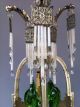 Vintage Antique Crystal 19th Century Chandelier Nouveau Old Lamp Brass Lustre Chandeliers, Fixtures, Sconces photo 4