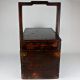 Antique Primitive Japanese Wood Sewing Storage Box Accordion Style 19th Century Boxes photo 9