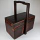 Antique Primitive Japanese Wood Sewing Storage Box Accordion Style 19th Century Boxes photo 1
