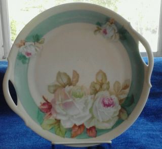 Bavarian Plate Gorgeous Hand Painted Cake Or Desert Old photo